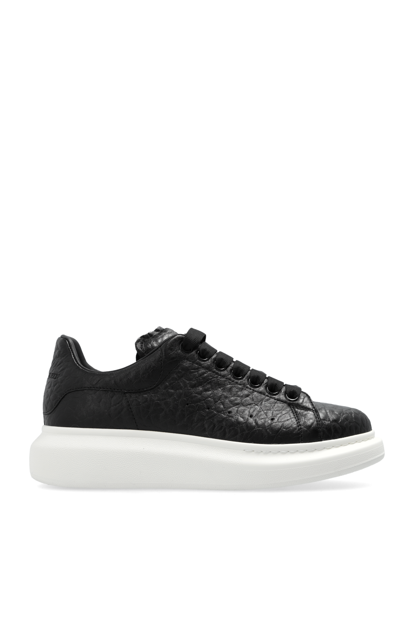 Alexander mcqueen trainers black leather online